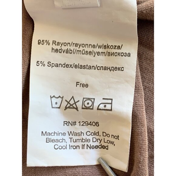 Venus Tie-Dye Maxi Dress Scoop Tank Slit Ruched Belt Cut Out Taupe M RDD10480 - Picture 9 of 9